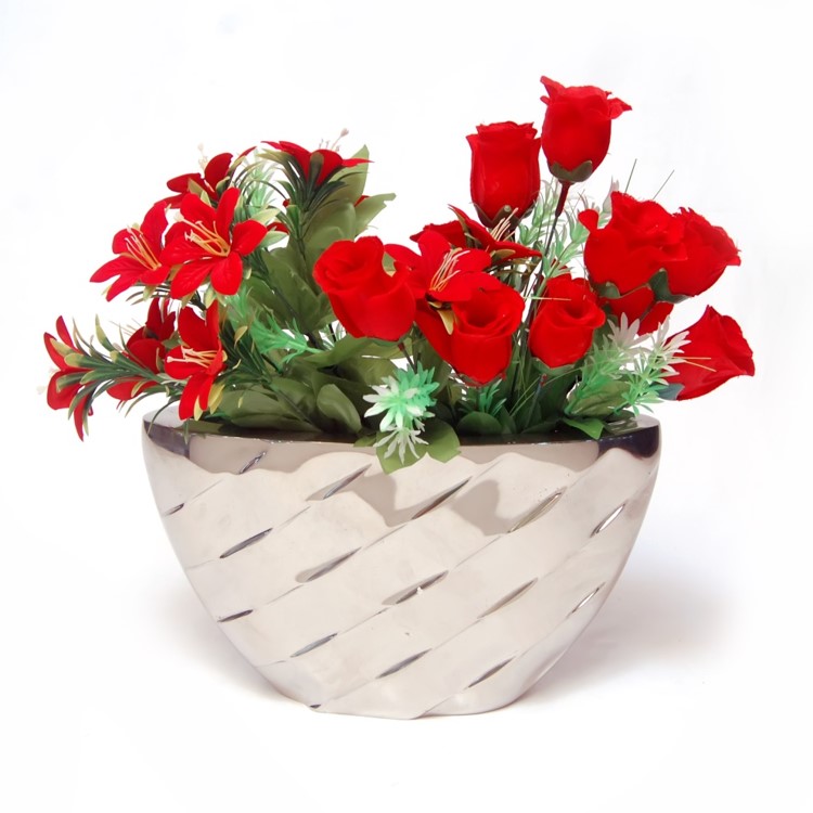 aluminium flower vase