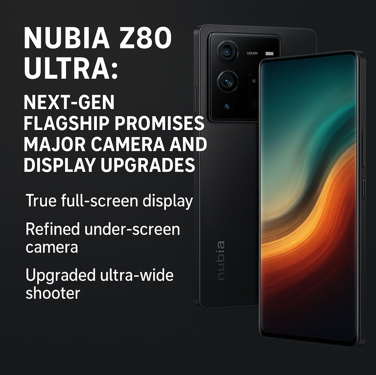 a black and white phone with the text nubialex ultra - gen -