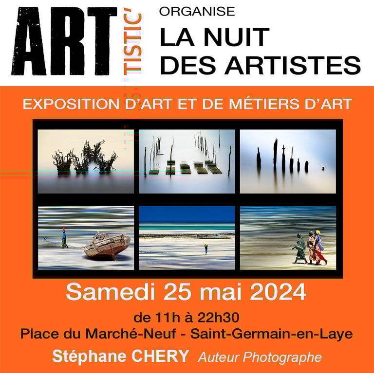 Affiche de l'exposition d'art "Artistic - La nuit des Artiste" à Saint Germain en Lay