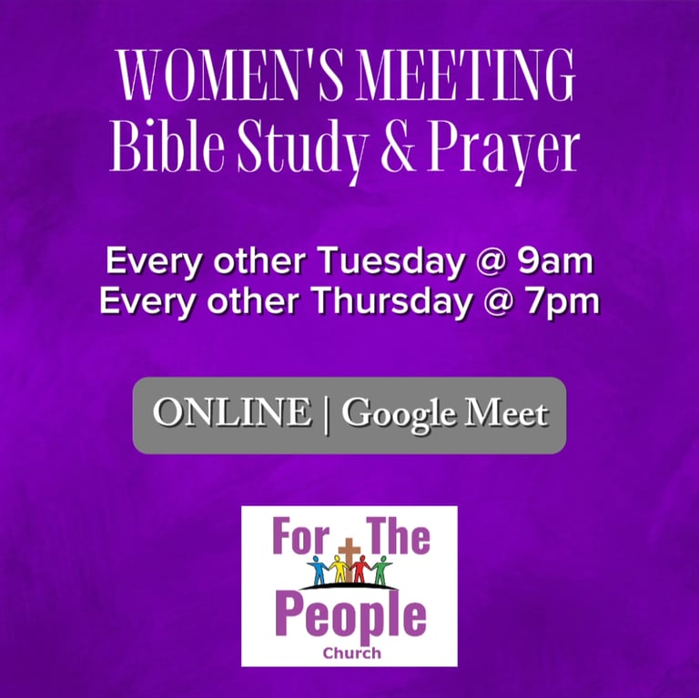We offer a weekly bible study for women