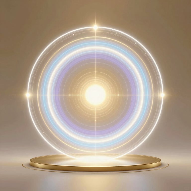 Soft glowing hands holding a radiant orb of light, symbolizing energy healing.