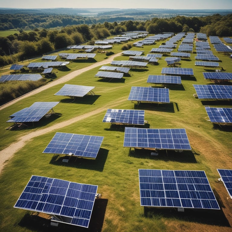 Technicians installing solar panels on a bright rooftop with clear skies.