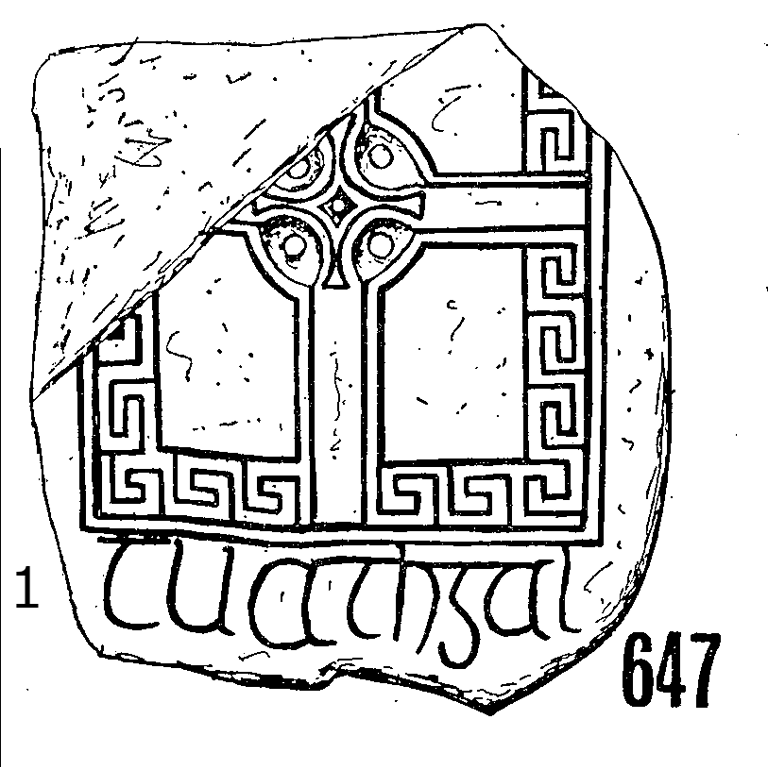Clonmacnois Runestone 643 - Barony of Garrycastle, County of Offally, Ireland (400 CE)