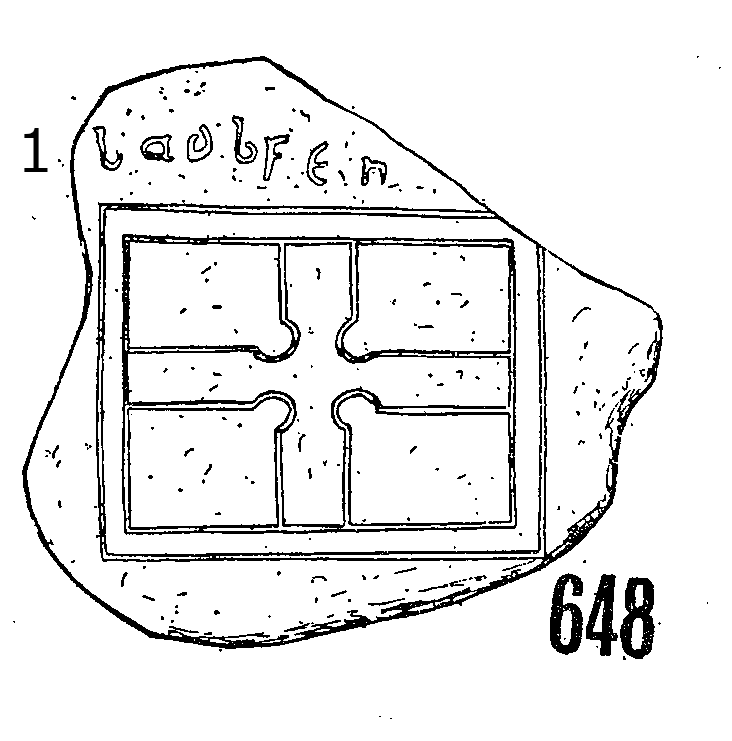 Clonmacnois Runestone 648 - Barony of Garrycastle, County of Offally, Ireland (400 CE)