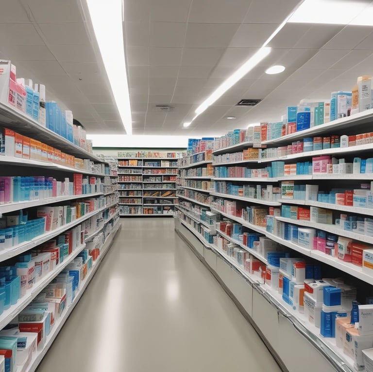A cozy bathroom shelf neatly arranged with top-rated dental care products and a small potted plant.