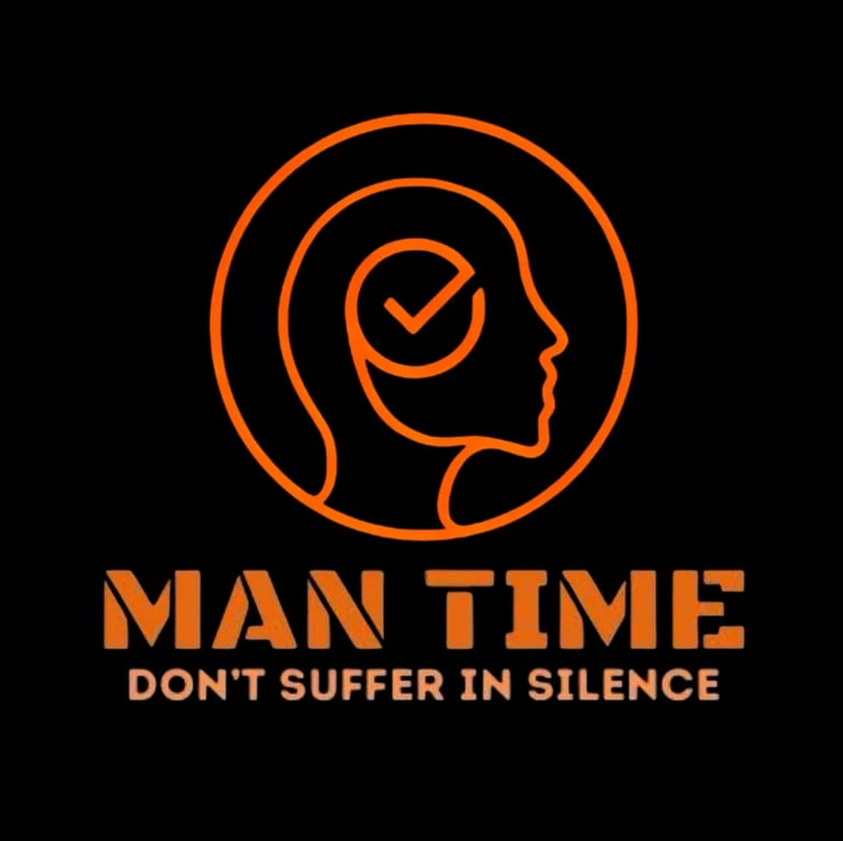 a man with a clock on his face and a clock on his face