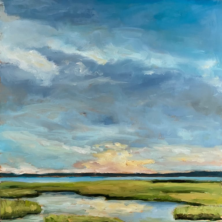 Salt Flats - Painting by Catherine Bagnell Styles