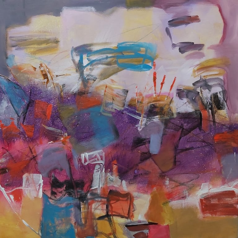 Village Life - Painting by Paulette Melanson