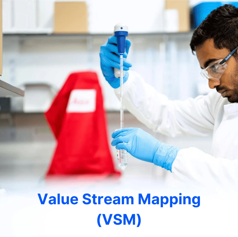 a man in a lab coat and gloves holding a pipe of liquid