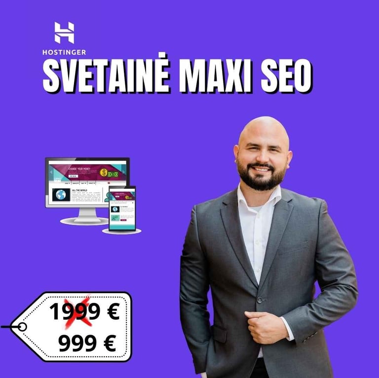 Svetainės kūrimas MAXI SEO