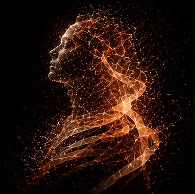 Abstract human silhouette, representing founder storytelling and personal brand narratives.