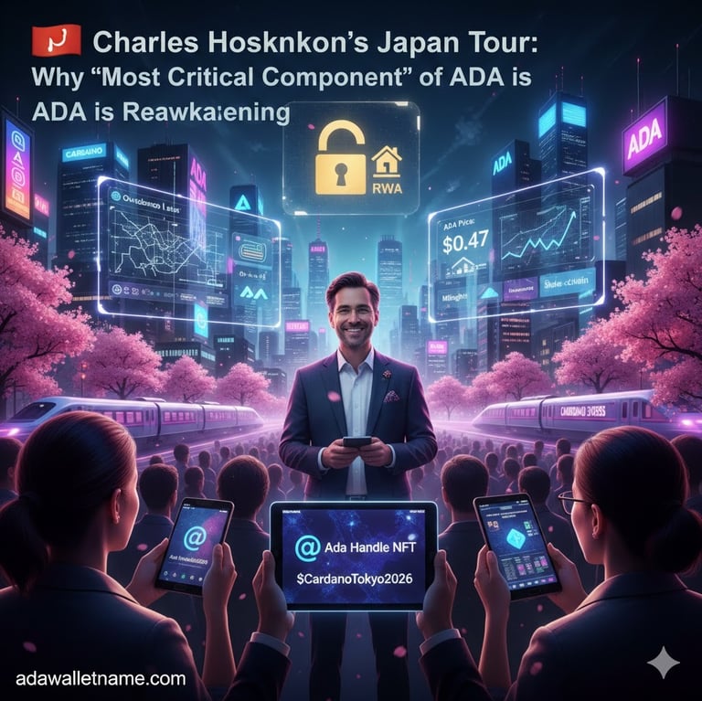 Charles Hoskinson’s Japan Tour: Why the 'Most Critical Component' of ADA is Reawakening