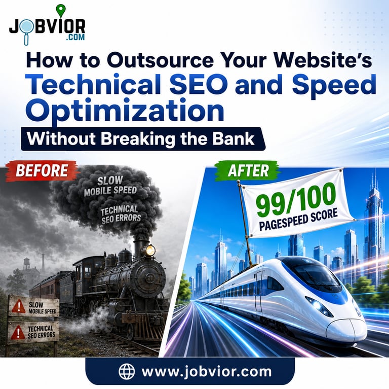 Professional laptop screen showing website performance metrics and technical SEO data dashboard