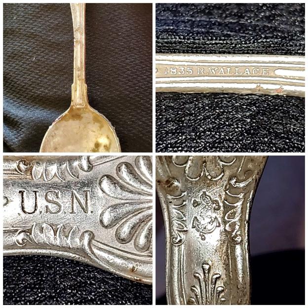 antique USN silver spoon