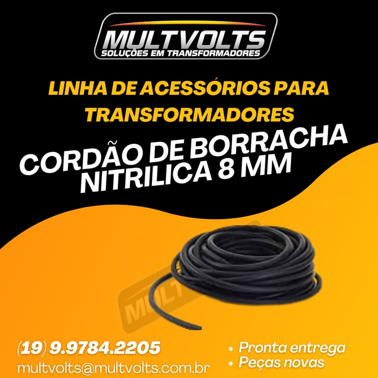 Cordão de Borracha Nitrilico 8 MM