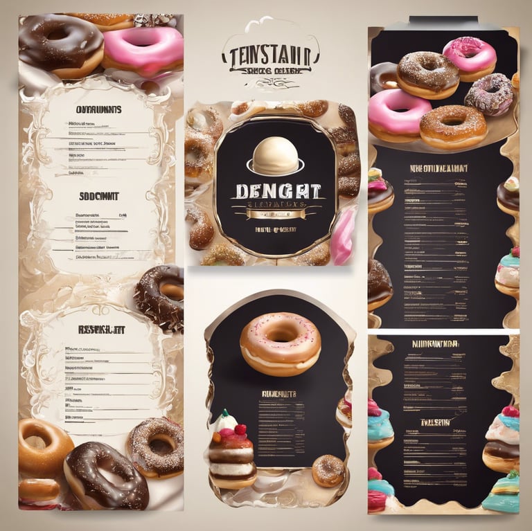 black and white menu list