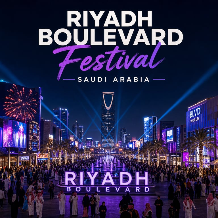 Riyadh Boulevard Festival World City Saudi Arabia بوليفارد وورلد سيتي الرياض السعودية هيئة الترفيه