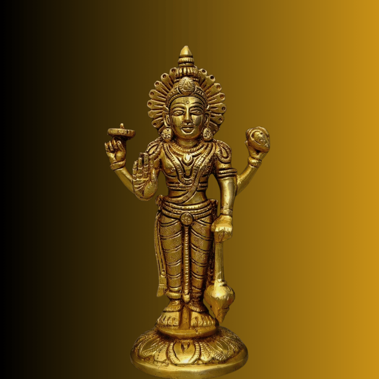 a statue of a hindu god vishnu 