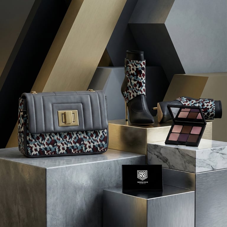 a woman's purse and a pair of boots