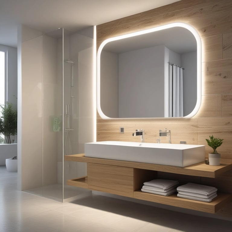 A beautifully renovated bathroom showcasing modern fixtures.