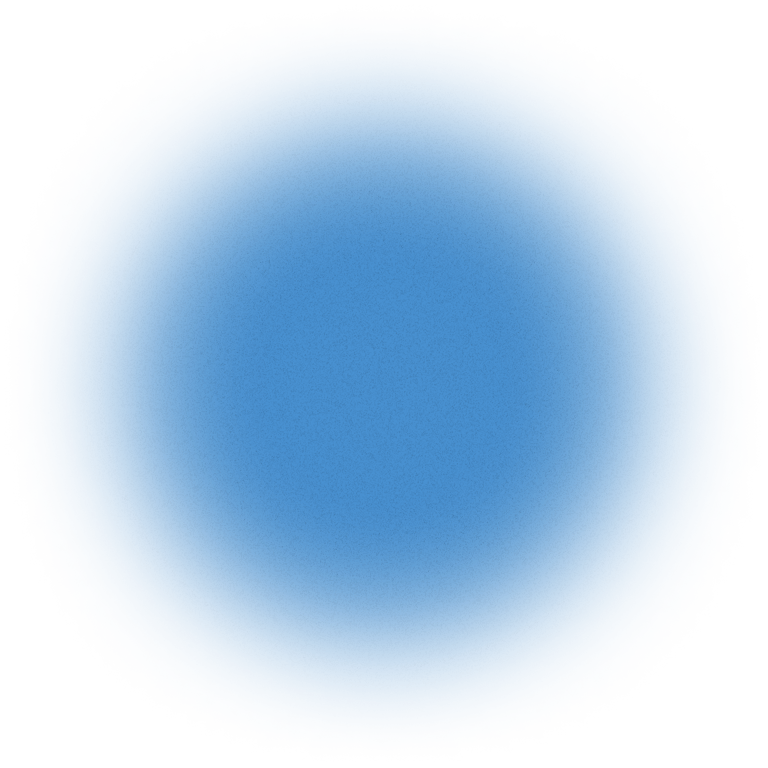 a blue circle with a black background