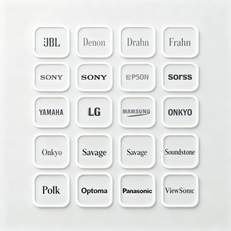 a white remote control system with various types of remote controls
