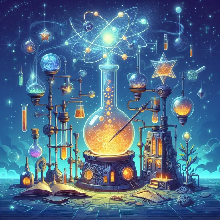 Vestrum Labs. illustration of a magical lab. continuously providing new projects