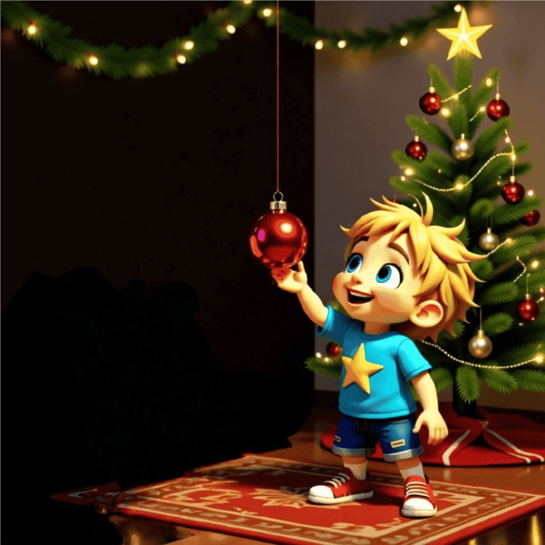 Alvey hanging a bauble alveystarr.com