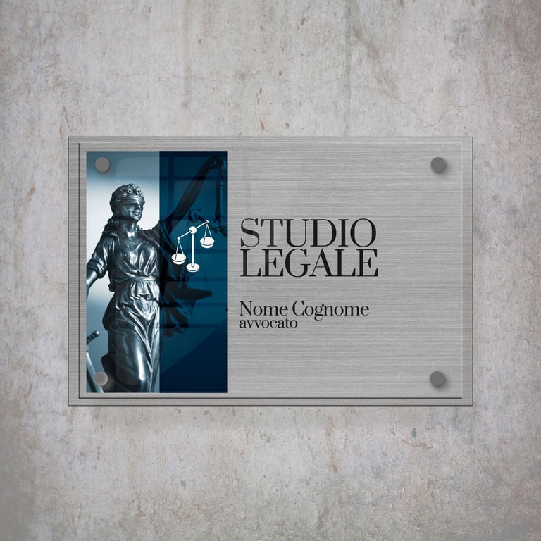 targa studio legale in plex, plexiglass, personalizzabile