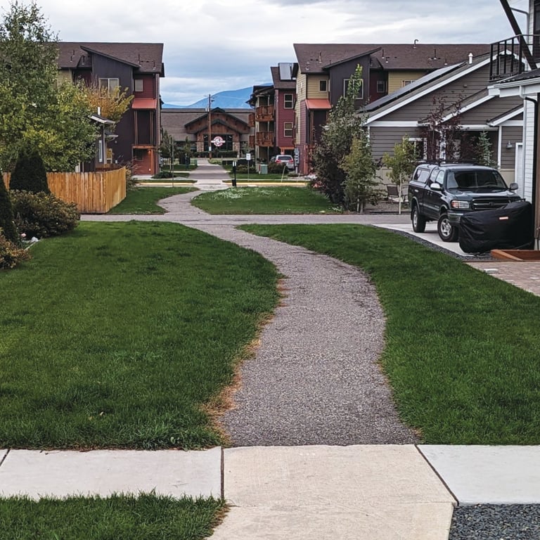 a large field with a soccer field and a soccer field