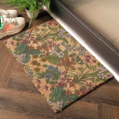 Outdoor Mat with a floral pattern