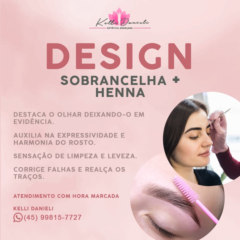 Design sobrancelha + henna