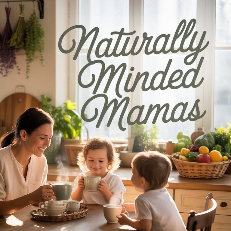 a woman and two children sitting at a table