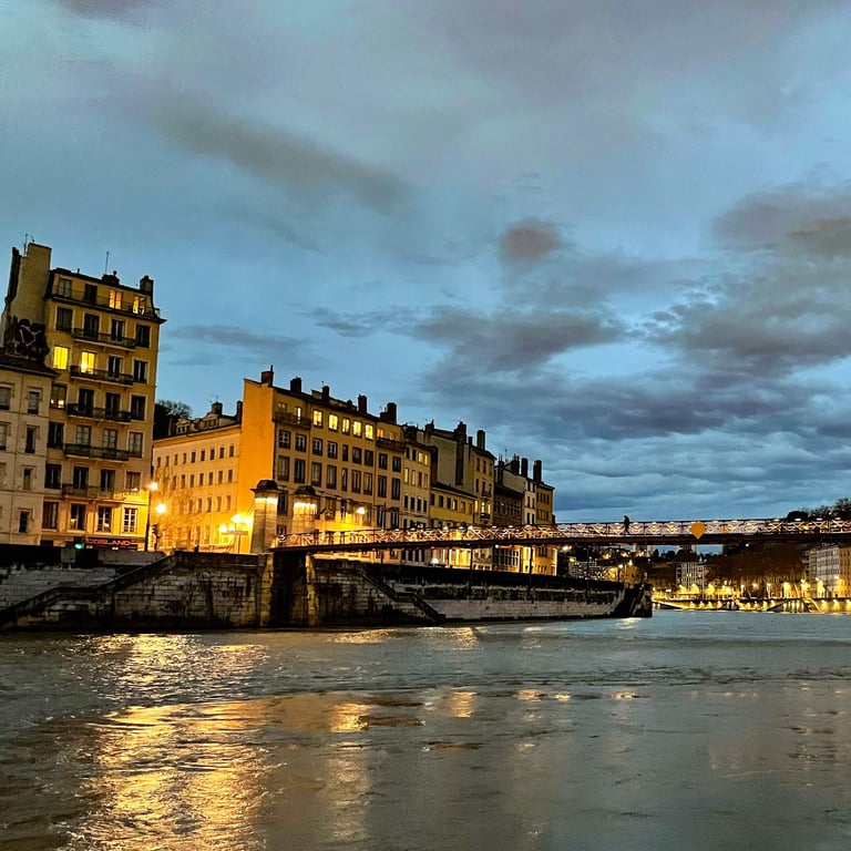 Vue sur la Saône, à Lyon