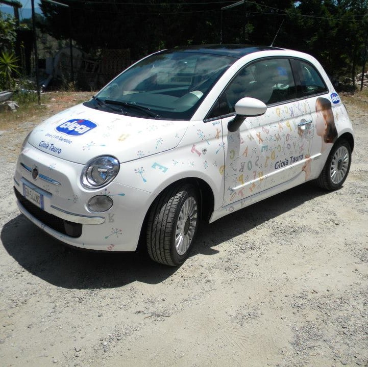 car wrapping decorazione veicolo fiat 500