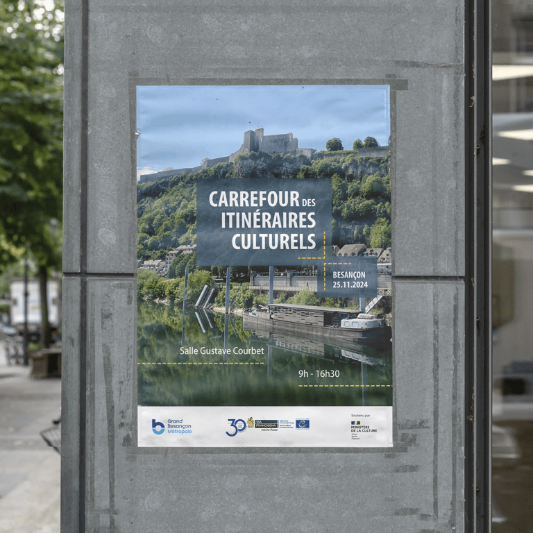 Affiche et supports pour événement séminaire tourisme