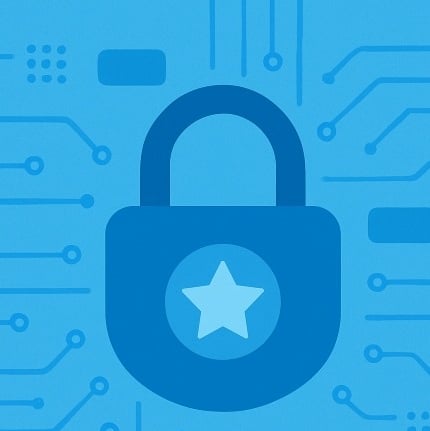 a padlocked padlock with a star on it
