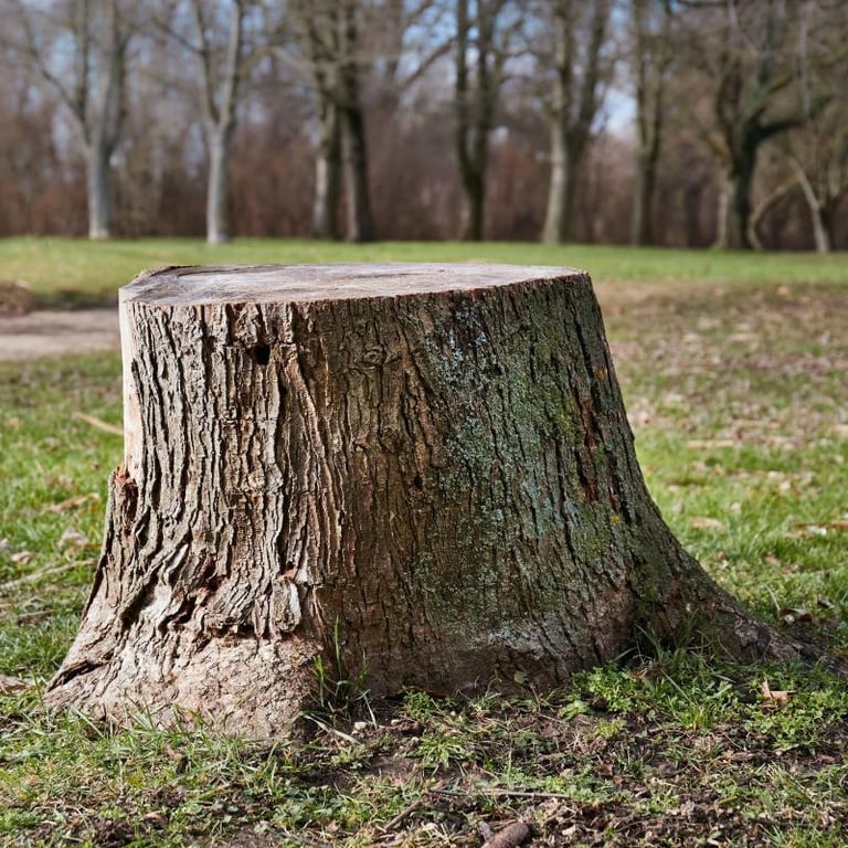 Souche d'un arbre abattu