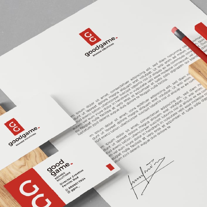 a letterpressed business card with a wooden and advertising brand block