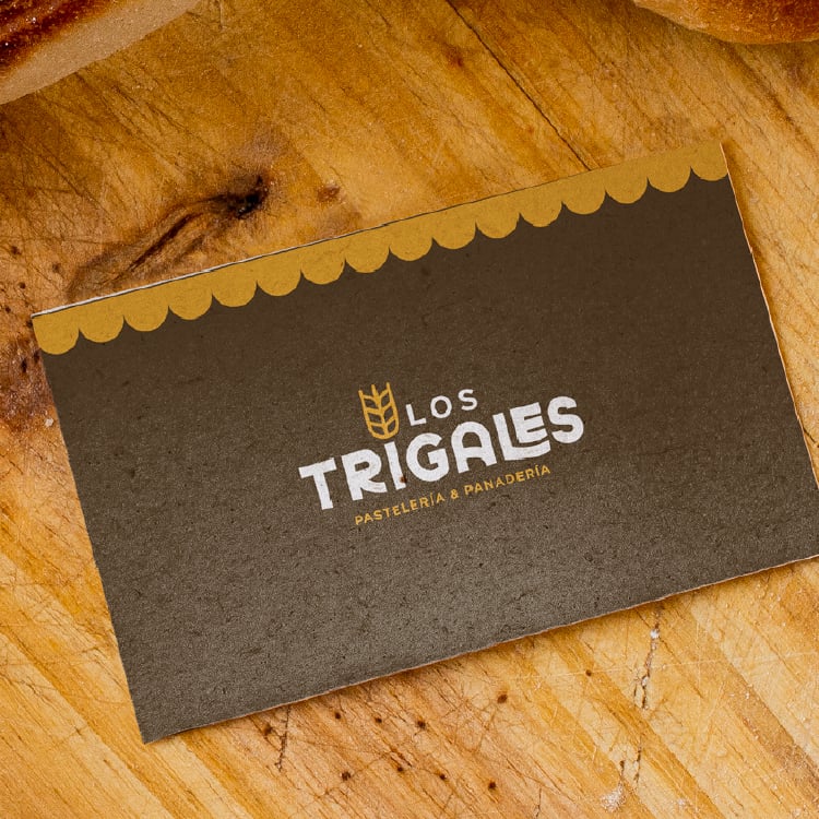 a business card with a business card on it cake branding