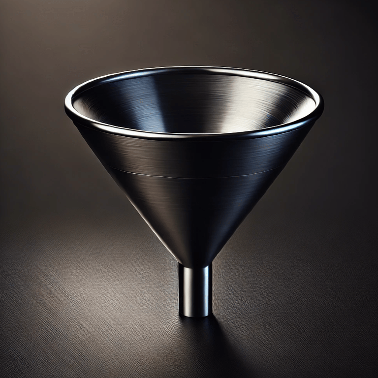Marketing funnel visualization showing demand generation process and lead conversion.
