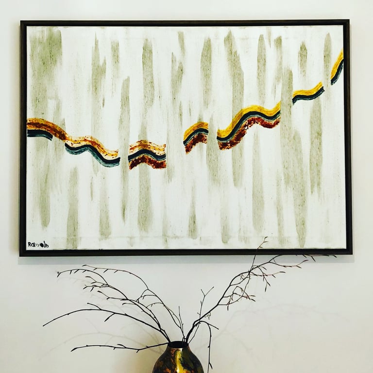  70cm x 100cm painting on cotton with plant based and mineral dyes