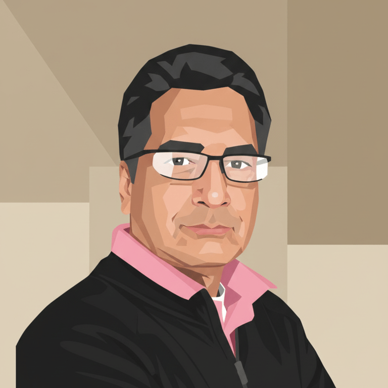 a man in a black jacket and pink shirt