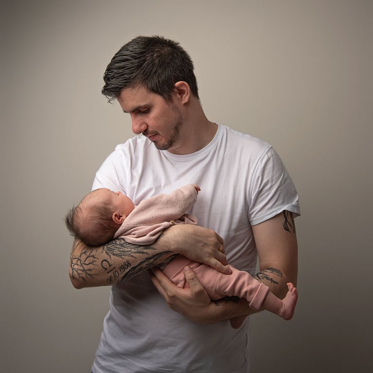 photo nouveau-né en studio