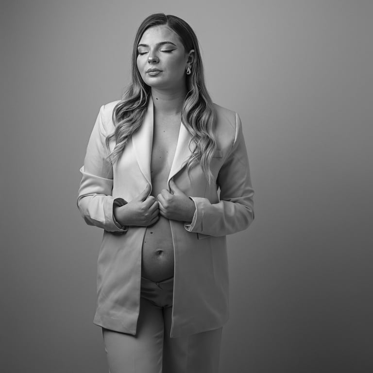 Photo de grossesse en studio