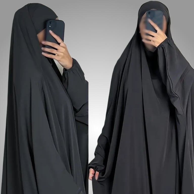 Abaya femme noire ample élégante islamique