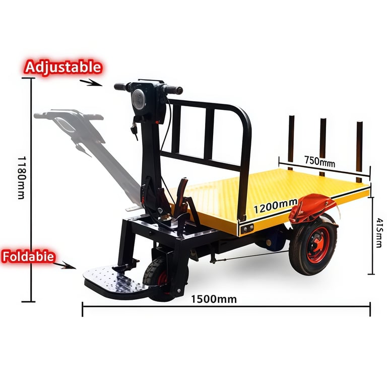 Wide Heavy Duty Electric Handling Trolley