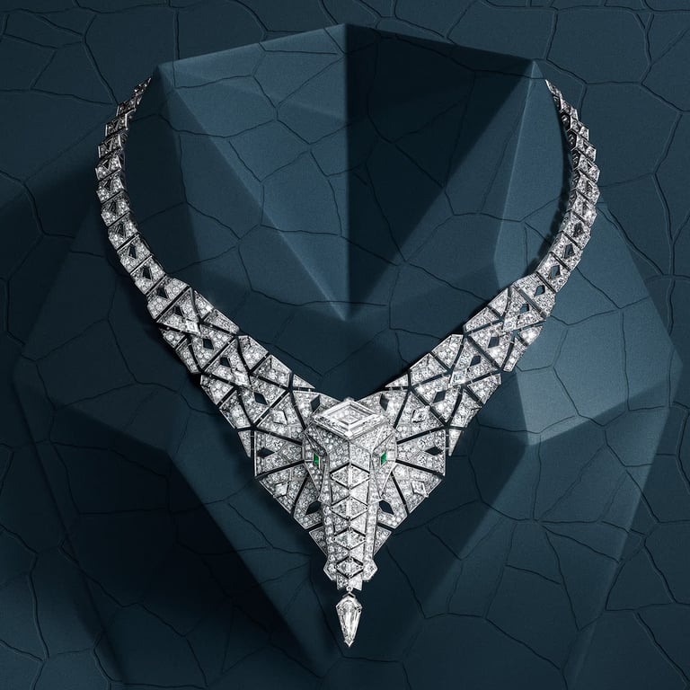 Exquisite Cartier diamond necklace with intricate detailing