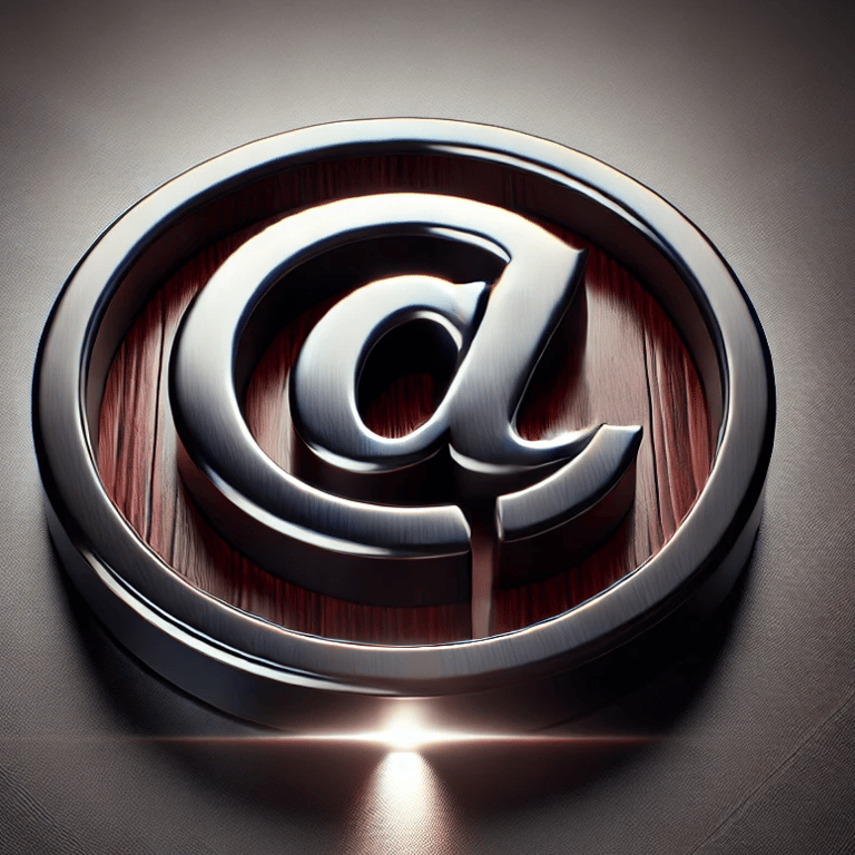 A high-end digital '@' symbol representing an integrated contact strategies to qualify leads