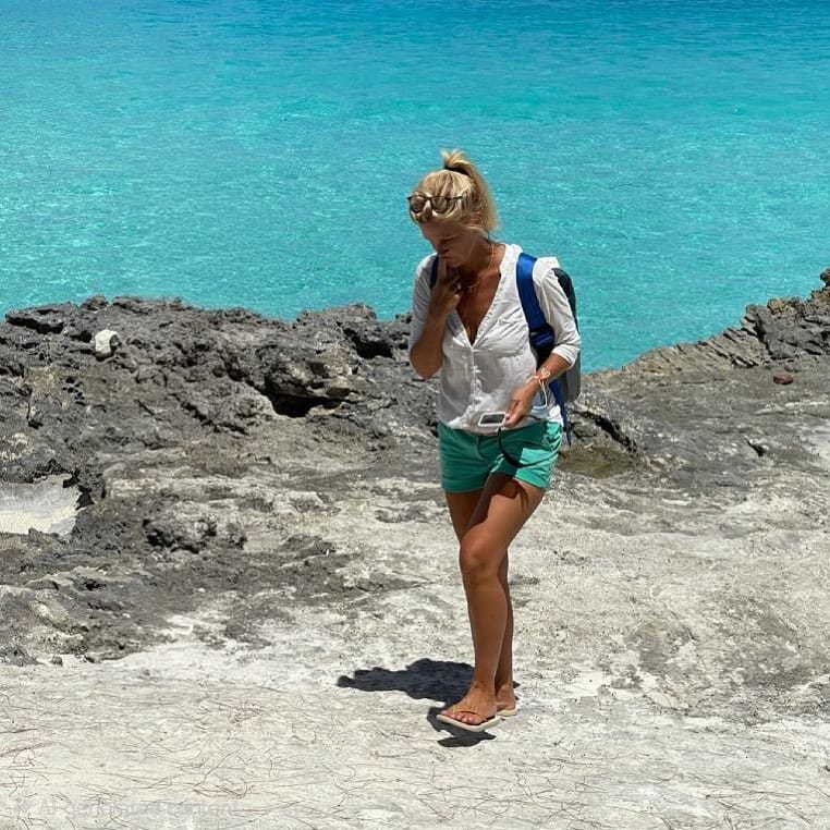 Bahamas Fixer Sarah Hamilton scouting film location in the Bahamas